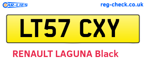 LT57CXY are the vehicle registration plates.