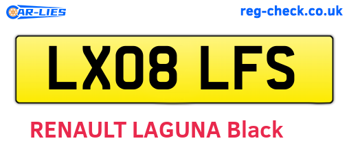 LX08LFS are the vehicle registration plates.