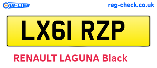 LX61RZP are the vehicle registration plates.