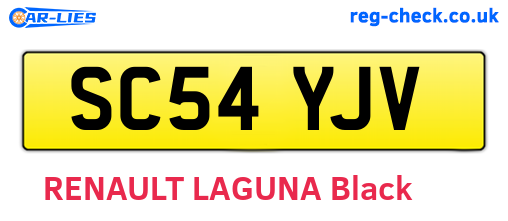 SC54YJV are the vehicle registration plates.