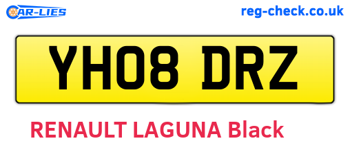 YH08DRZ are the vehicle registration plates.