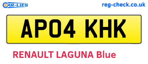AP04KHK are the vehicle registration plates.
