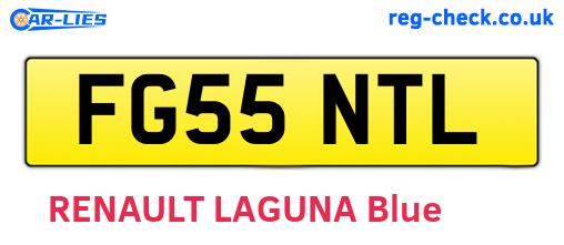 FG55NTL are the vehicle registration plates.