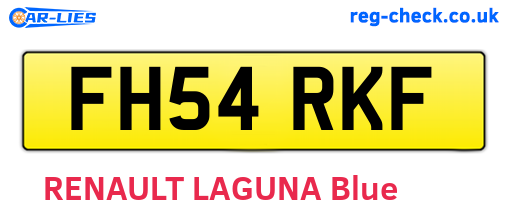FH54RKF are the vehicle registration plates.