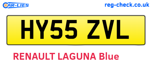 HY55ZVL are the vehicle registration plates.