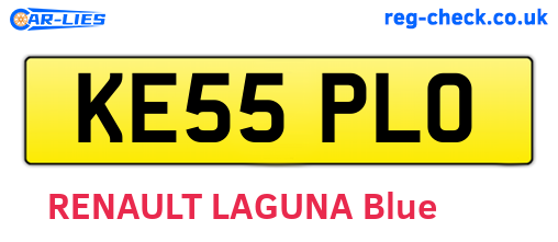 KE55PLO are the vehicle registration plates.