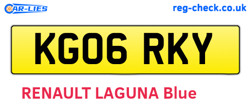 KG06RKY are the vehicle registration plates.