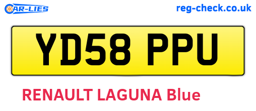 YD58PPU are the vehicle registration plates.