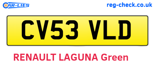 CV53VLD are the vehicle registration plates.