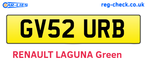 GV52URB are the vehicle registration plates.
