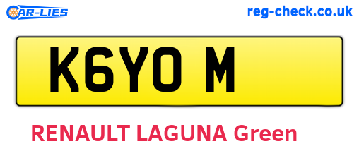 K6YOM are the vehicle registration plates.