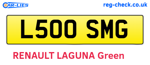 L500SMG are the vehicle registration plates.