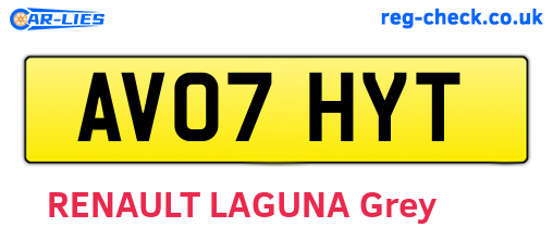 AV07HYT are the vehicle registration plates.