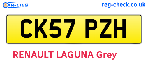 CK57PZH are the vehicle registration plates.