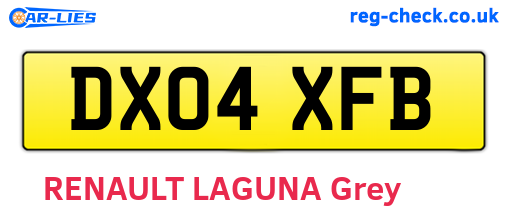 DX04XFB are the vehicle registration plates.