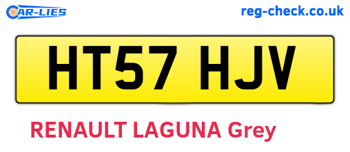 HT57HJV are the vehicle registration plates.
