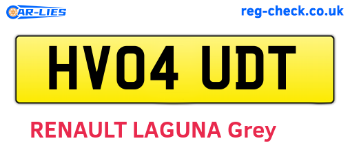 HV04UDT are the vehicle registration plates.