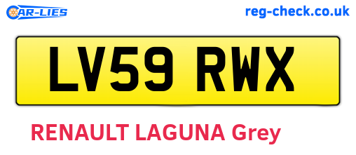 LV59RWX are the vehicle registration plates.