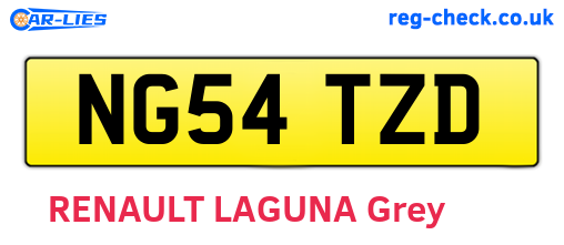 NG54TZD are the vehicle registration plates.