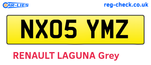NX05YMZ are the vehicle registration plates.