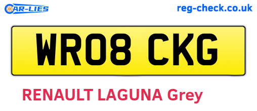 WR08CKG are the vehicle registration plates.