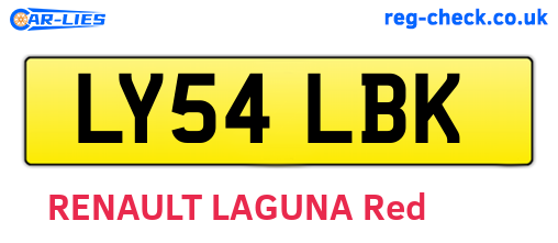 LY54LBK are the vehicle registration plates.