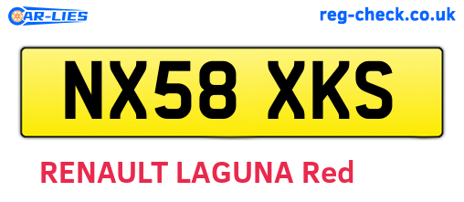 NX58XKS are the vehicle registration plates.