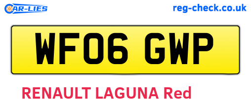 WF06GWP are the vehicle registration plates.