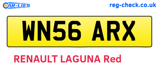 WN56ARX are the vehicle registration plates.