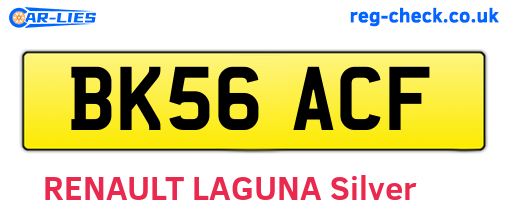 BK56ACF are the vehicle registration plates.