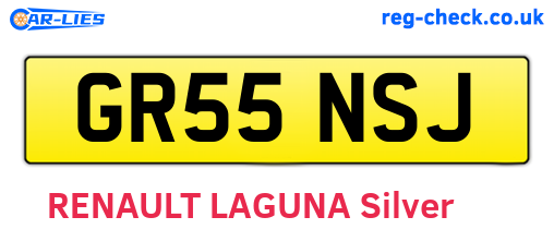 GR55NSJ are the vehicle registration plates.