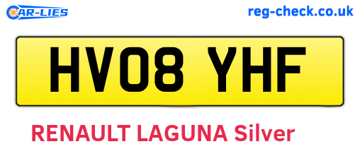 HV08YHF are the vehicle registration plates.