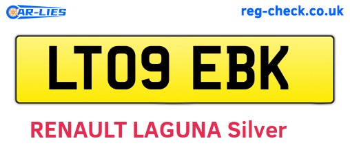 LT09EBK are the vehicle registration plates.