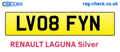 LV08FYN are the vehicle registration plates.