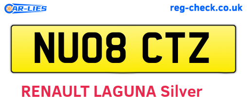 NU08CTZ are the vehicle registration plates.