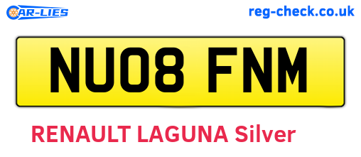 NU08FNM are the vehicle registration plates.