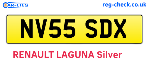 NV55SDX are the vehicle registration plates.