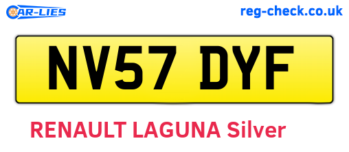 NV57DYF are the vehicle registration plates.