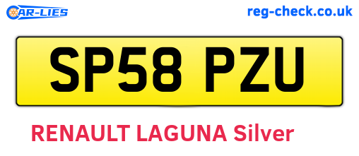 SP58PZU are the vehicle registration plates.