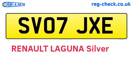 SV07JXE are the vehicle registration plates.