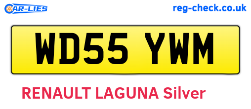 WD55YWM are the vehicle registration plates.