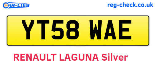 YT58WAE are the vehicle registration plates.