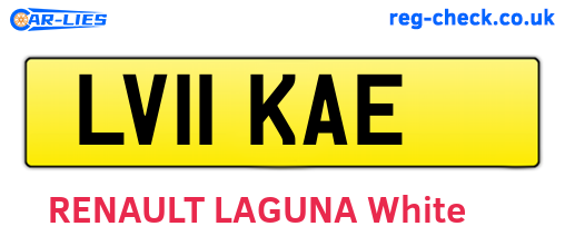 LV11KAE are the vehicle registration plates.