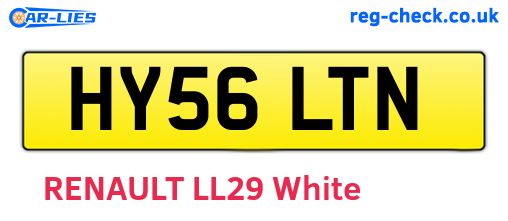 HY56LTN are the vehicle registration plates.