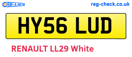 HY56LUD are the vehicle registration plates.