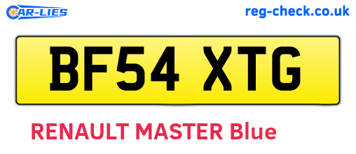 BF54XTG are the vehicle registration plates.