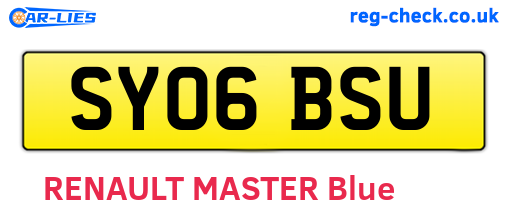 SY06BSU are the vehicle registration plates.