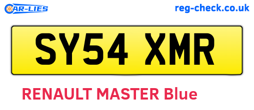 SY54XMR are the vehicle registration plates.