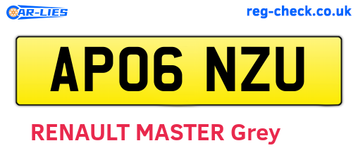 AP06NZU are the vehicle registration plates.