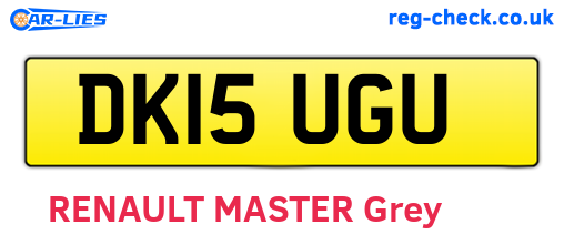 DK15UGU are the vehicle registration plates.